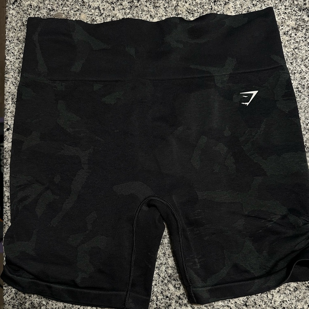 Gymshark Camo Black Women's Bike Shorts